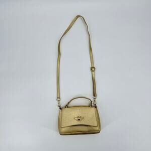Persaman New York Terra Leather Crossbody Gold Purse *Flawed